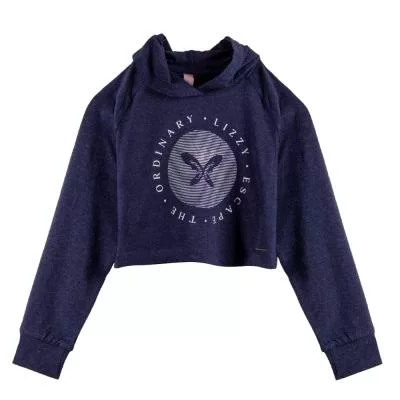 Lizzy Girls Ayla L/S Hooded Tee - Navy