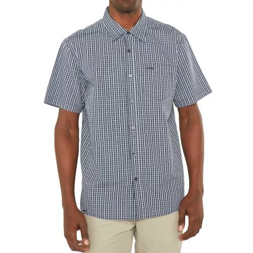 Jeep Classic Check S/S Shirt - Navy/White (23096)