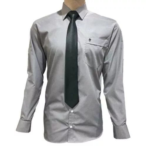 Black Rose L/S Regular Fit Lounge Shirt - Grey
