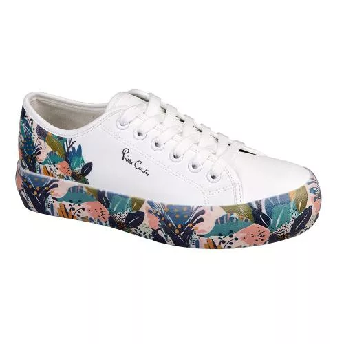Pierre Cardin Ladies Jungle Sneaker - White (PCL10460)