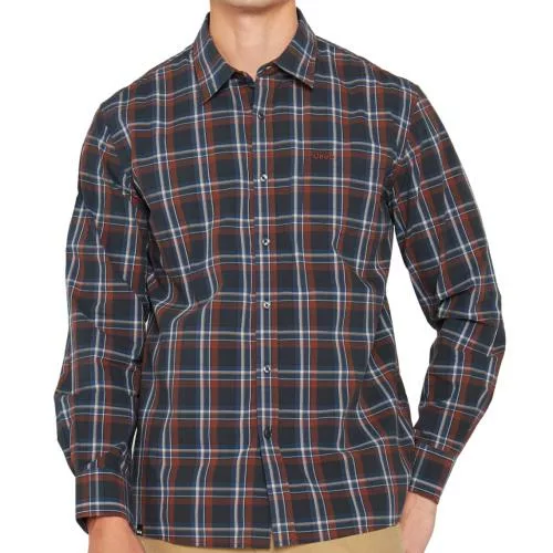 Jeep Classic Check L/S Shirt (24089) - Brown/Navy