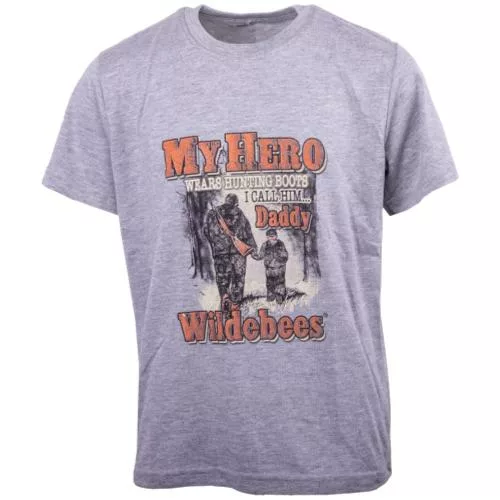 Wildebees Boys My Hero Tee (WBB136) - Grey Melange