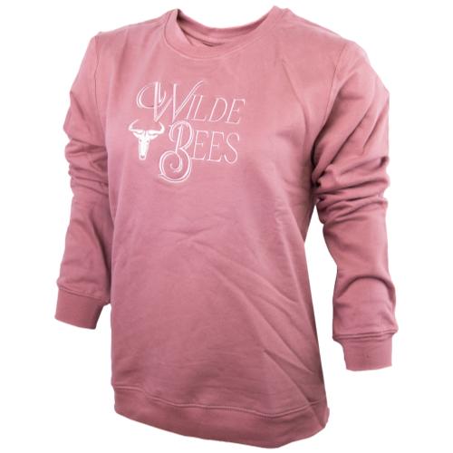 Wildebees Ladies Embroidered Crew Sweatshirt WBL521 Woodrose Melange