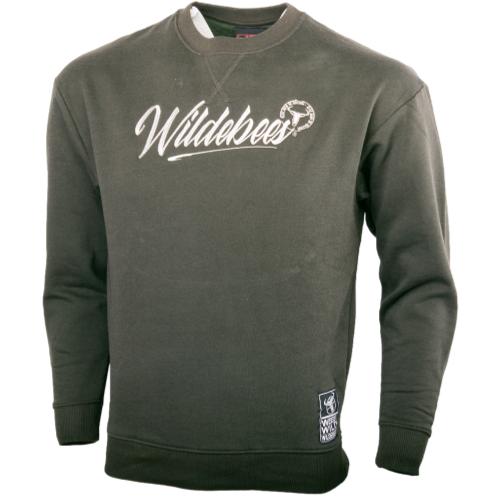 Wildebees Men's Embroidered Crew Sweatshirt (WBM886) - Fatigue