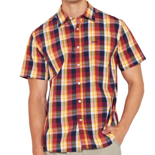 Jeep Classic Check S/S Shirt (24096) - Red