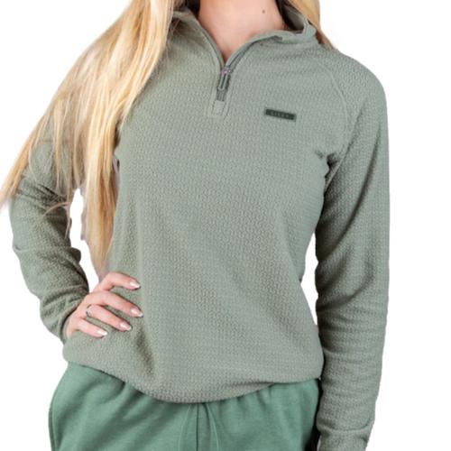 Lizzy Ladies Ossanah 1/3 Zip Pullover - Olive