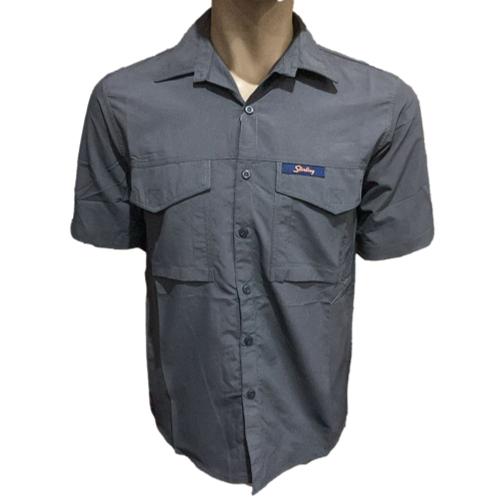 Sterling Vented SS Mesh Shirt Charcoal
