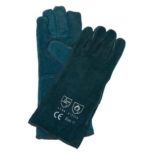 Javlin Green Leather Fully Welted Lined Gloves – 15cm Cuff