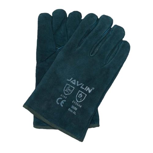 Javlin Green Leather Fully Welted Lined Gloves – 6cm Cuff