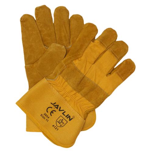Javlin Yellow Leather Freezer Gloves